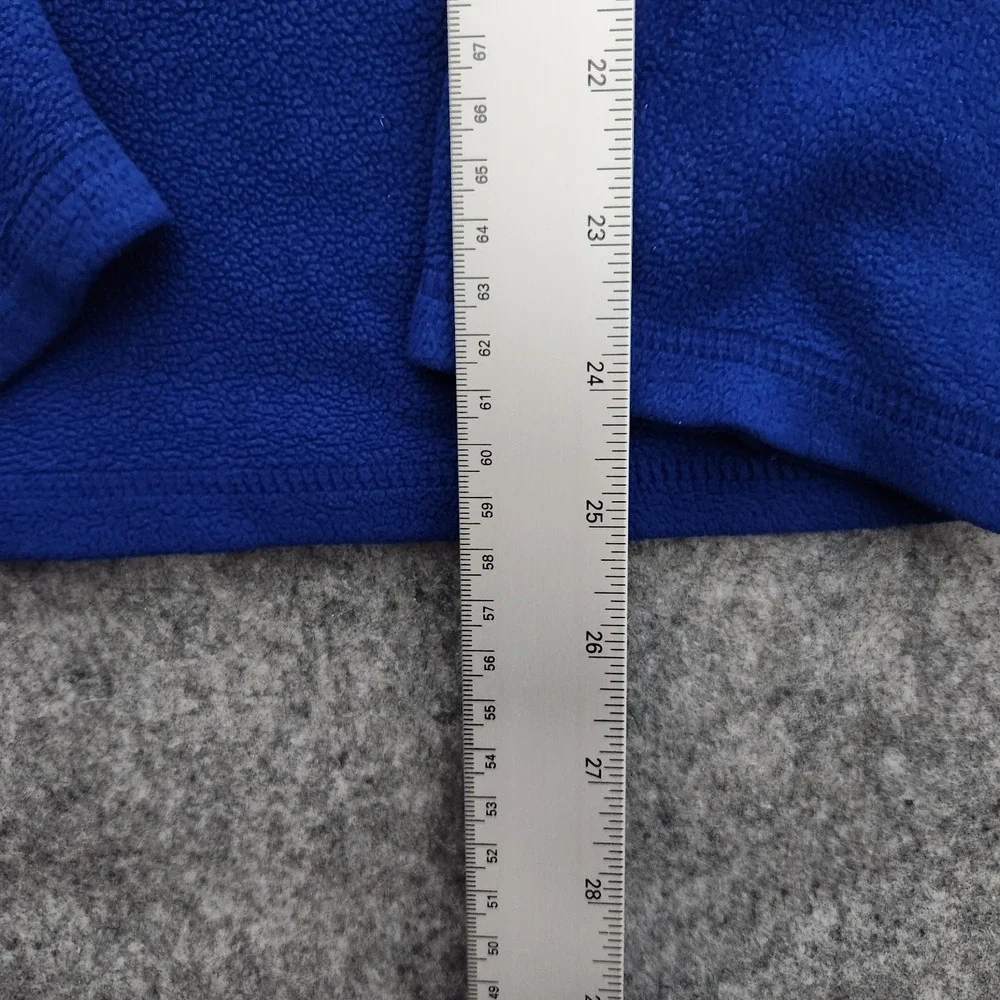 The North Face POLARTEC Classic Quarter Zip‎ Fleece Jacket Men L Blue Pullover - Picture 5 of 7